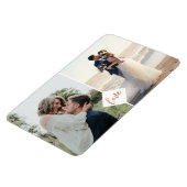 ラブスクリプトRust Copper結婚の婚約写真 マグネット (左側)