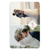 ラブスクリプトRust Copper結婚の婚約写真 マグネット (縦)