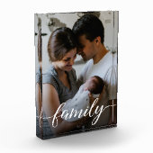 ラブスクリプパーソナライズされたト家族写真 フォトブロック (左)