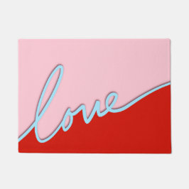 ラブスクリミニマルプトValentines Coir ドアマット