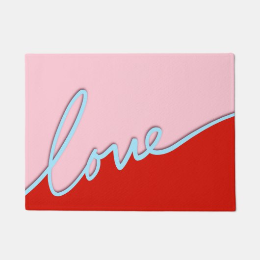 ラブスクリミニマルプトValentines Coir ドアマット (正面)