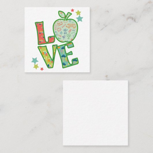 ラブスクールアップル描新学期 スクエア名刺 (正面/裏面)