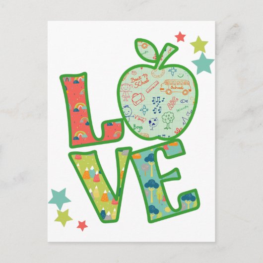 ラブスクールアップル描新学期 ポストカード (正面)