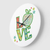 ラブスクールアップル描新学期 ラージ壁時計 (傾斜)