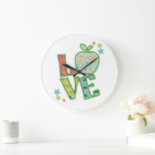 ラブスクールアップル描新学期 ラージ壁時計 (ホーム)