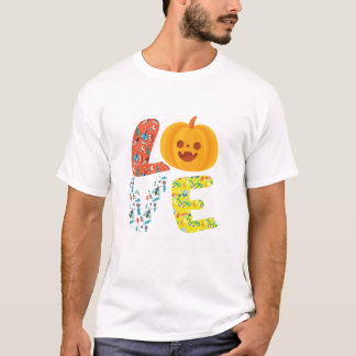 ラブスクールハロウィーンパンプキン先生学生学校 Tシャツ
