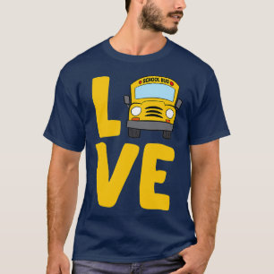 ラブスクールバスドライバースクールバスドライバーTシャツ Tシャツ