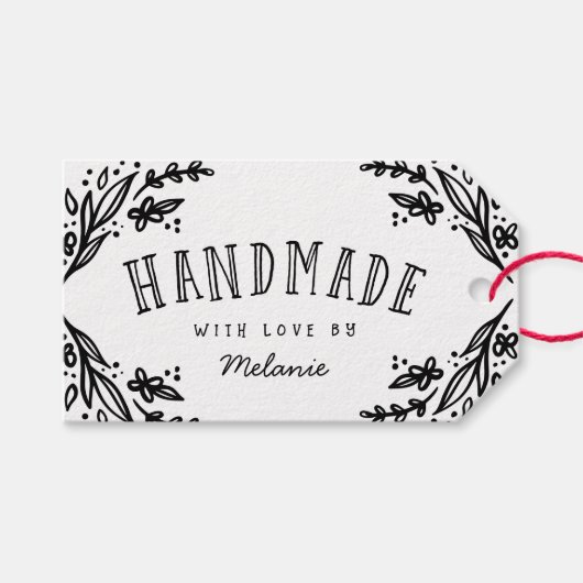 ラブスケッチフローラデザインカスタム ギフトタグ (正面(横))