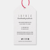 ラブスケッチ花模様&はさみ手作り ギフトタグ (裏面)