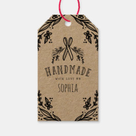 ラブスケッチ花模様&はさみ手作り ギフトタグ