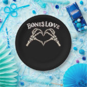 ラブスケルトンハンドクラシック ペーパープレート (パーティー)