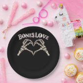 ラブスケルトンハンドクラシック ペーパープレート (パーティー)