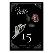 ラブスケルトンハンドバラハロウィンゴシック結婚ズ テーブルナンバー (裏面)