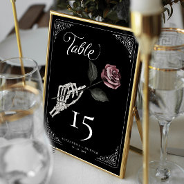ラブスケルトンハンドバラハロウィンゴシック結婚ズ テーブルナンバー