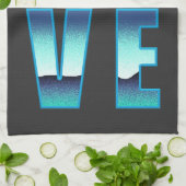 ラブスケートで滑る キッチンタオル (折り畳み)