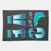 ラブスケートで滑る キッチンタオル (横)