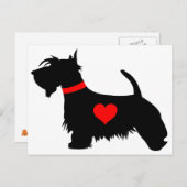 ラブスコットランド犬はがき ポストカード (正面/裏面)