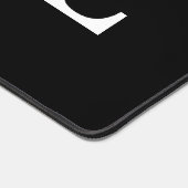 ラブスタイリッシュデザインホワイト文字ブラック背景 デスクマット (コーナー)