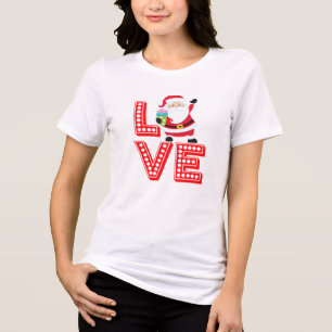 ラブスタックデザインサンタクリスマス トライブレンドTシャツ