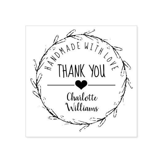 ラブスタンプで手作りありがとう ラバースタンプ (インプリント)