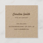 ラブスタンプ付き手作り名クラフト紙 スクエア名刺 (裏面)