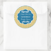 ラブスタ焼いたッカー付きシェブロン贈り物ラベルラベル ラウンドシール (バッグ)