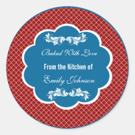 ラブスタ焼いたッカー付きシェブロン贈り物ラベルラベル ラウンドシール