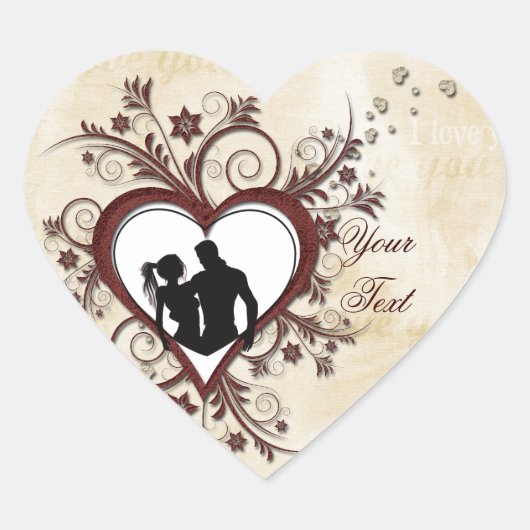 ラブスティッカーで ハートシール (正面)