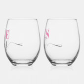 ラブスティンクス飲おもしろいむ ステムなしワイングラス (左)