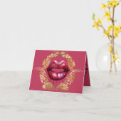 「ラブスティンクス」ビッグピンクリップバレンタインデー カード (黄色い花)