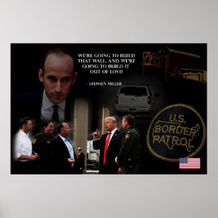 ラブスティーブン・ミラーのトランプの壁 ポスター
