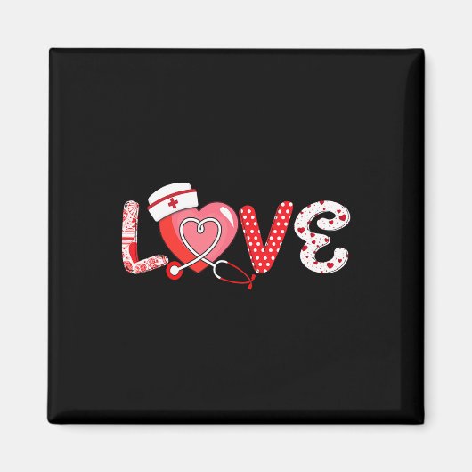 ラブステソスコープナースライフバレンタインデーナース マグネット (正面)