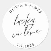 ラブステッカーでラッキー ラウンドシール (正面)