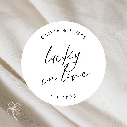 ラブステッカーでラッキー ラウンドシール