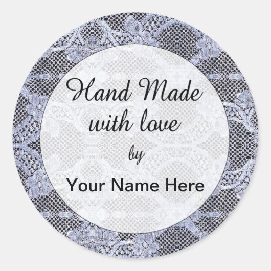 ラブステッカーで作った手 ラウンドシール (正面)