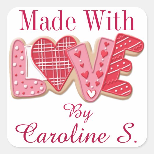 ラブステッカーで作る – SRF スクエアシール (正面)