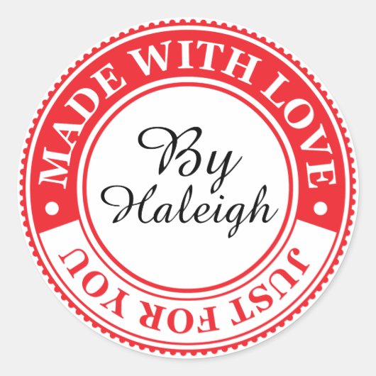 ラブステッカーで作る – SRF ラウンドシール (正面)