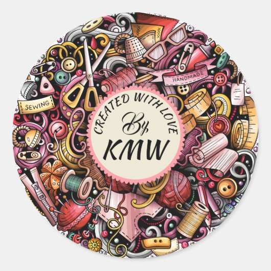 ラブステッカーで作成 ラウンドシール (正面)