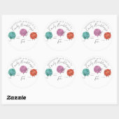 ラブステッカーで手作りのかわいいヤーンクロシェ ラウンドシール (シート)