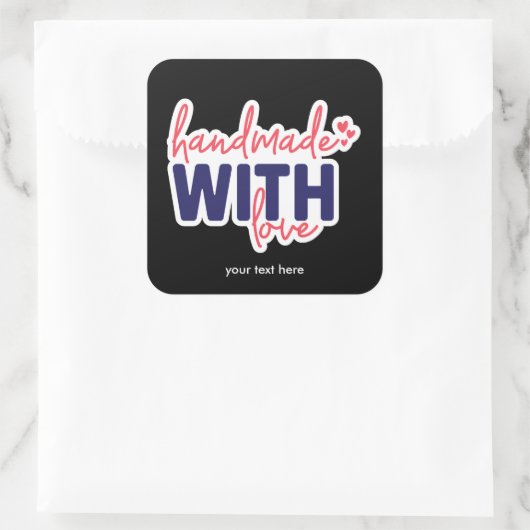 ラブステッカーで手作り スクエアシール (バッグ)