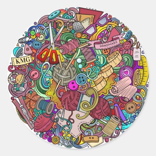 ラブステッカーで手作り ラウンドシール (正面)