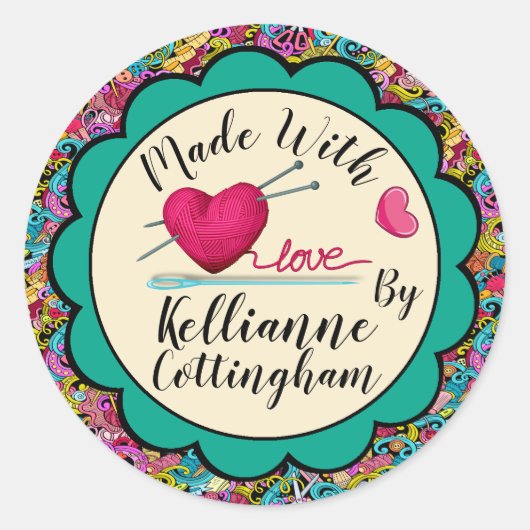 ラブステッカーで手作り ラウンドシール (正面)