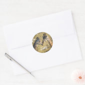 ラブステッカーにギラフ ラウンドシール (封筒)