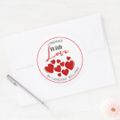 ラブステッカーパーソナライズされた製カスタム品 ラウンドシール (封筒)