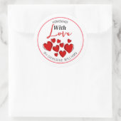 ラブステッカーパーソナライズされた製カスタム品 ラウンドシール (バッグ)