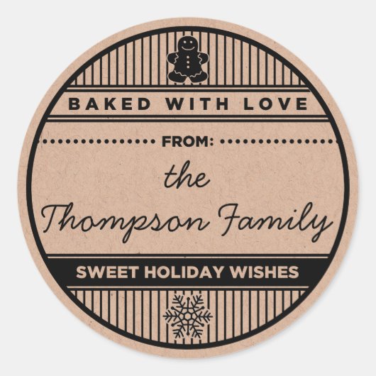 ラブステッカー付きベーキング ラウンドシール (正面)