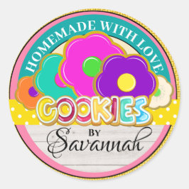 ラブステッカー付き手作り ラウンドシール