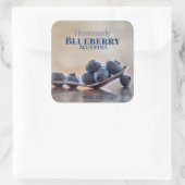 ラブステッカー付き自家製ブルーベリーマフィン スクエアシール (バッグ)