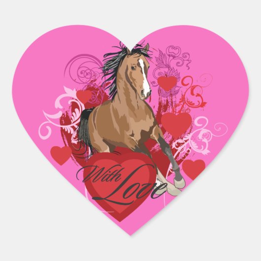 ラブステッカー付き ハートシール (正面)