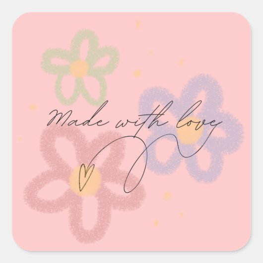 ラブステッカー製 スクエアシール (正面)